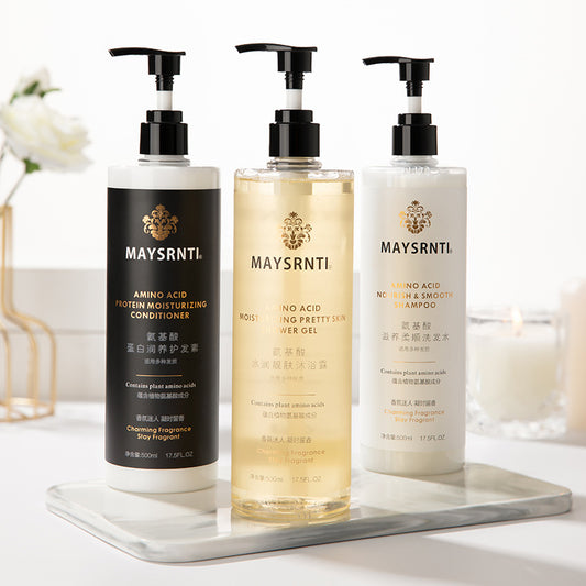 Cuzin Amino Acid Hair & Body Care Set – Shampoo, Conditioner & Shower Gel, 500ML Each