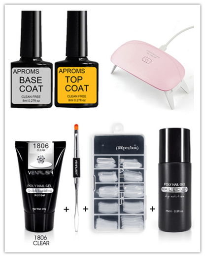 Venalisa Poly Nail Gel Kit - Builder Gel & Acrylic Extension Set