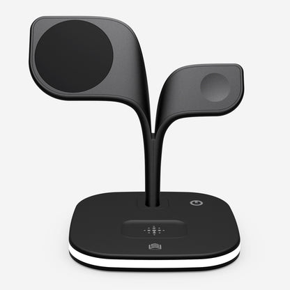 3-in-1 Wireless Charging Stand for Phone, Watch, and Headphones – Fast Desktop Charger