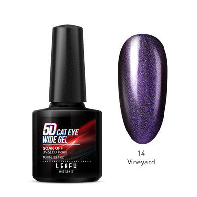 Bright Gel Nail Glitter Polish - Color-Changing Cat Eye Nail Art (20ml)