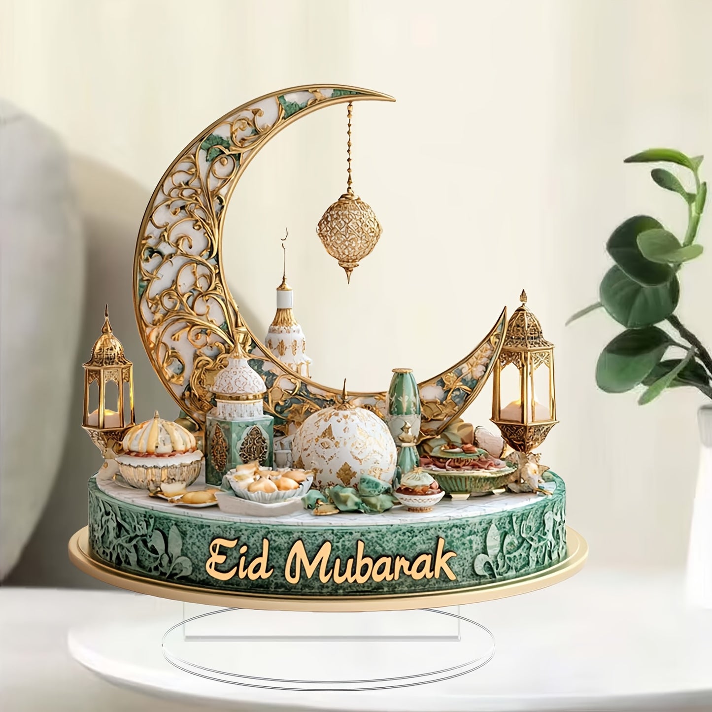 Charming Ramadan 2D Acrylic Decoration – Boho Style Table, Home & Window Display