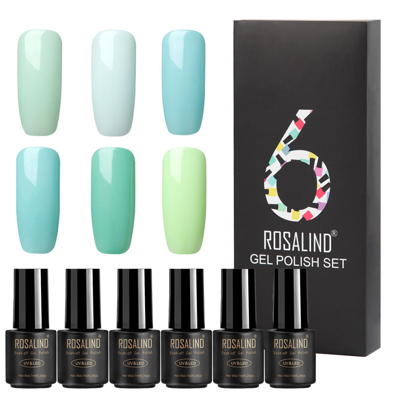 Fine Nail Polish Set - 6 Bottles of Vibrant Colors