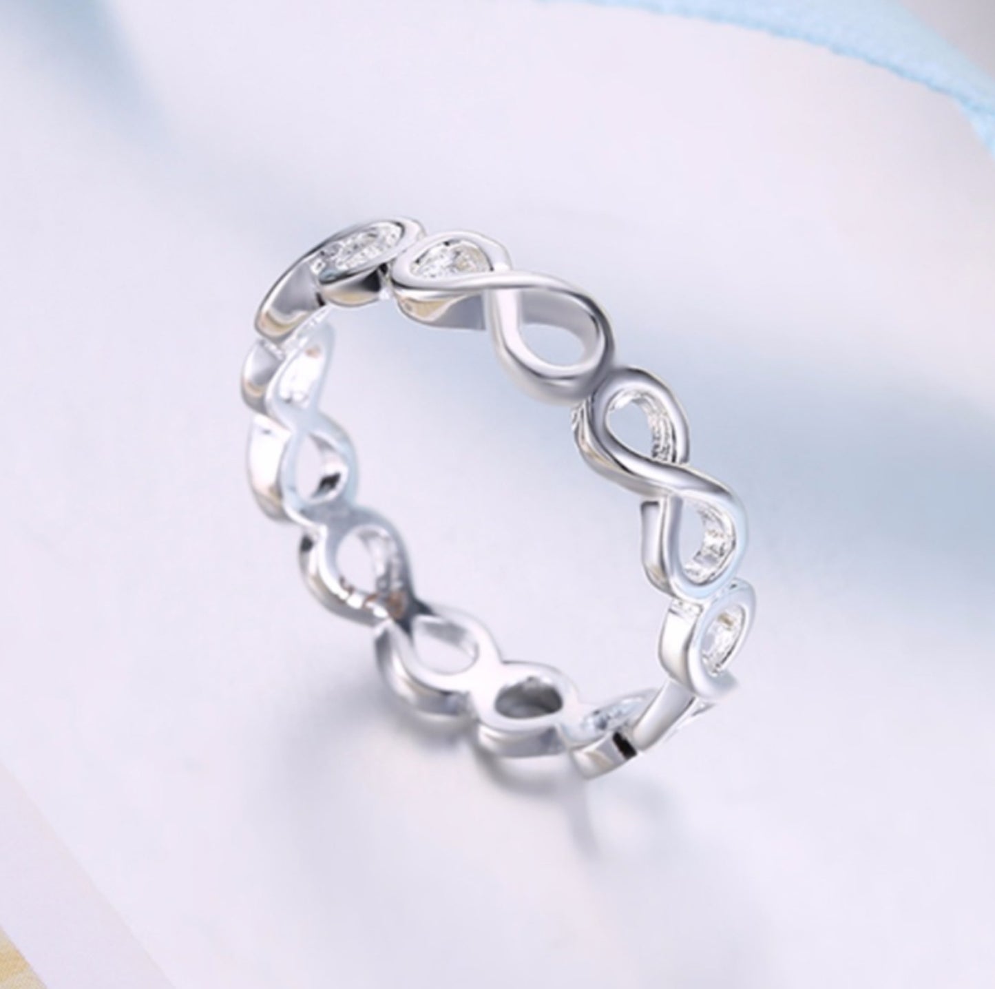 Simple Personality Hollow Out 8-Word Ring – Unisex, Adjustable Size