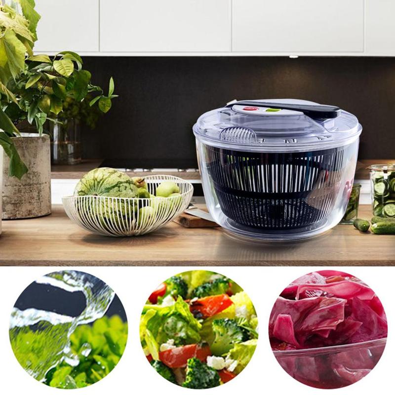Multifunctional Vegetable and Fruit Dryer Salad Spinner - Kitchen Tool for Fast Drying and Cleaning