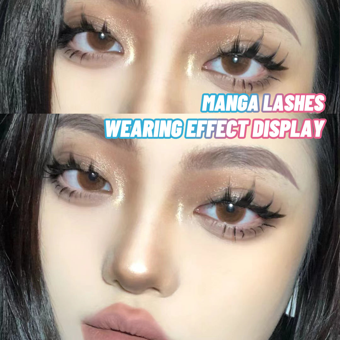 5 Pairs Manga-Inspired False Eyelashes – Natural Wispy Korean Cosplay Lashes