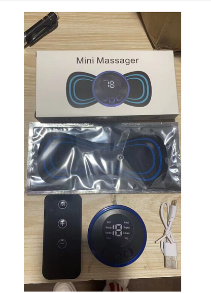 Mini Smart Electrotherapy Massage Pad – LCD Display, Portable Relief for Neck, Back & Waist