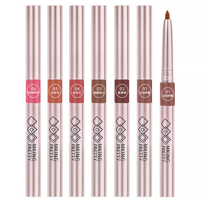 Waterproof Matte Lip Liner Pen – Rotating Lipstick, Long-Lasting Color