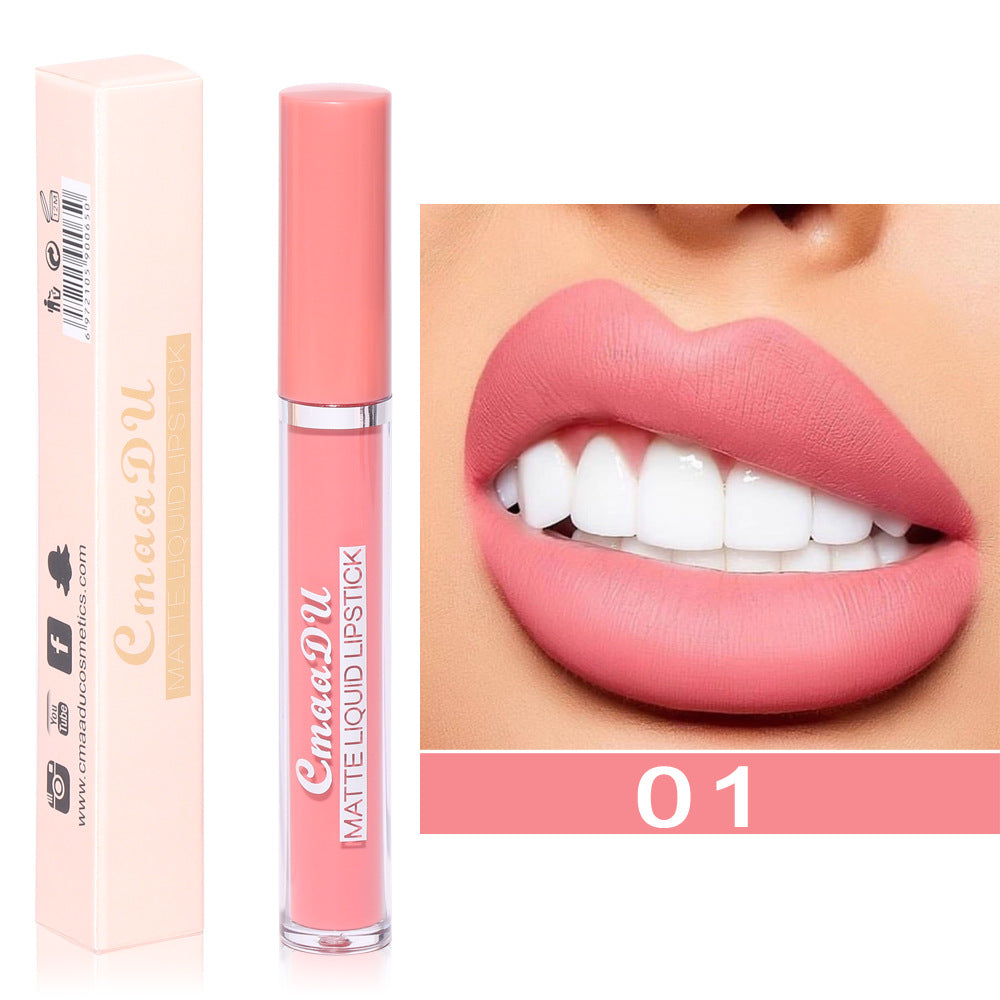 Non-Stick Waterproof Liquid Lip Gloss – Long-Lasting Shine