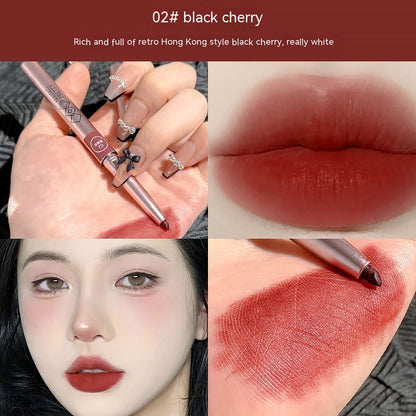 Waterproof Matte Lip Liner Pen – Rotating Lipstick, Long-Lasting Color