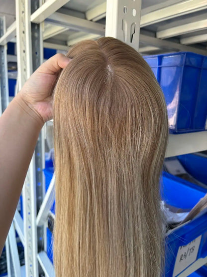 Hair Topper for Thinning Hair – 100% Brazilian Human Hair Piece, 6x7” Mono and PU Base, Hand-Made Extensions for Women