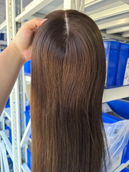 Hair Topper for Thinning Hair – 100% Brazilian Human Hair Piece, 6x7” Mono and PU Base, Hand-Made Extensions for Women