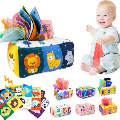 Baby Montessori Magic Tissue Box – Sensory Toy for Fine Motor Skill Development