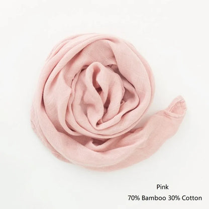 Organic Cotton Muslin Baby Swaddle – 60x60cm Blanket, Bib, & Towel Wrap
