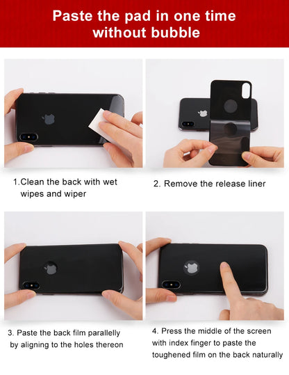 Tempered Glass Back Protector for iPhone 15/14/13 Pro Max - Anti-Scratch & Shatter