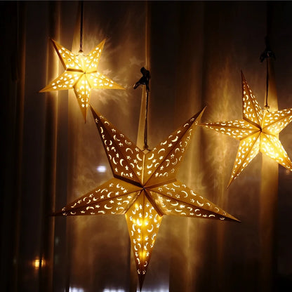 Eid Mubarak Hollow Star Pendant – Ramadan Home Decor 2025