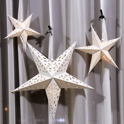 Eid Mubarak Hollow Star Pendant – Ramadan Home Decor 2025