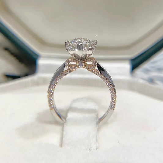 Sterling Silver Ribbon Bow Ring – Adjustable Women’s Princess Style