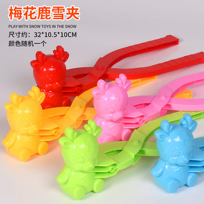 Snowball Clip Toy – Yellow Duck Snow Shovel Hairpin, Outdoor Snow Fun Accessory for Kids