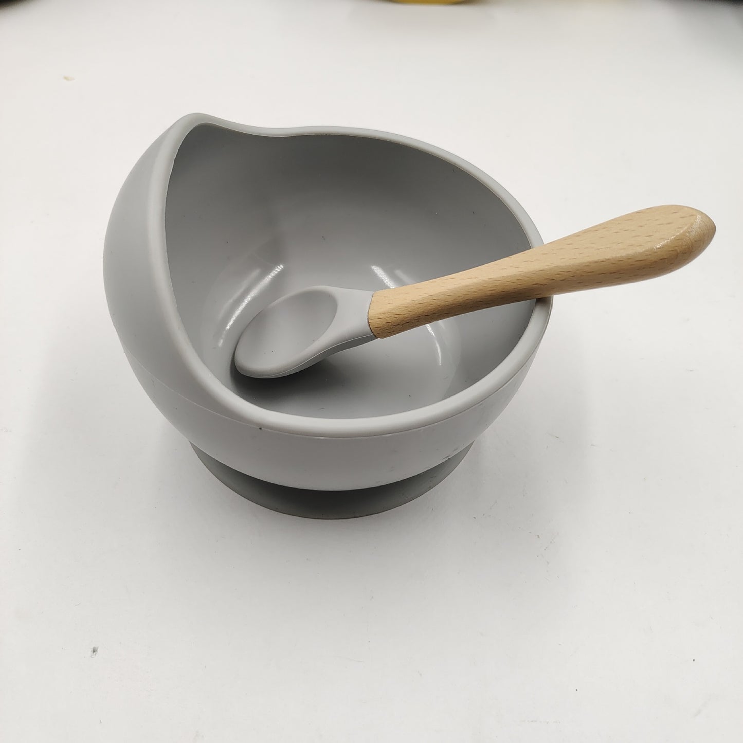 Baby Suction Bowl & Spoon Set - Silicone, Anti-Fall, Training Aid