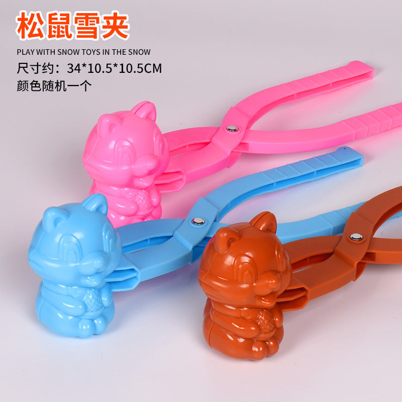 Snowball Clip Toy – Yellow Duck Snow Shovel Hairpin, Outdoor Snow Fun Accessory for Kids