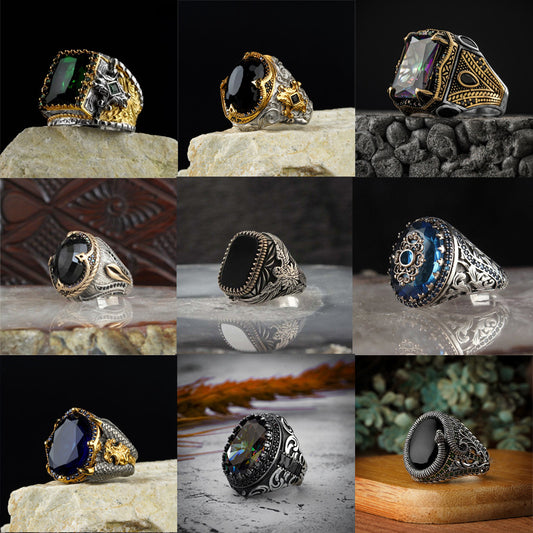 Men's Copper Ring Set – Diamond Accent Collection
