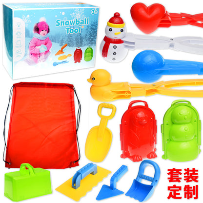 Snowball Clip Toy – Yellow Duck Snow Shovel Hairpin, Outdoor Snow Fun Accessory for Kids