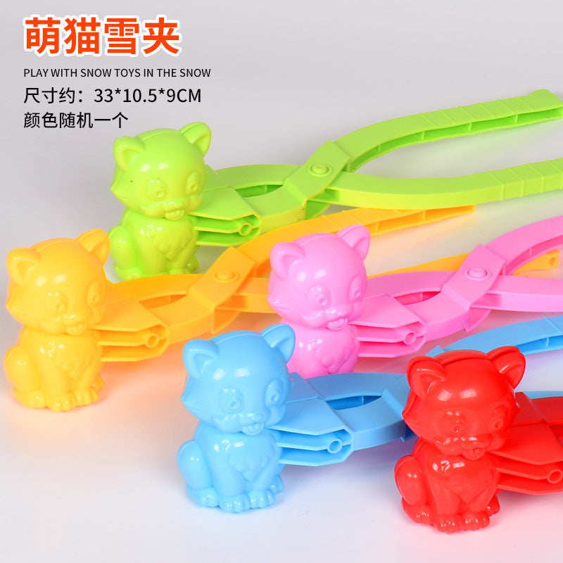 Snowball Clip Toy – Yellow Duck Snow Shovel Hairpin, Outdoor Snow Fun Accessory for Kids