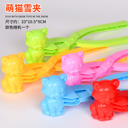 Snowball Clip Toy – Yellow Duck Snow Shovel Hairpin, Outdoor Snow Fun Accessory for Kids