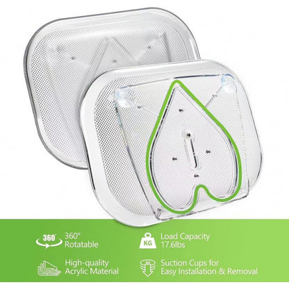 360-Degree Rotating Refrigerator Storage Tray – Space-Saving Organizer