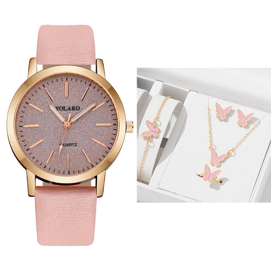 Women's Fashion Plaid Pattern Quartz Watch – Simple Digital Scale Design