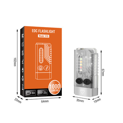 Mini Torch Security Light with Sound Alarm - Compact Warning Flashlight