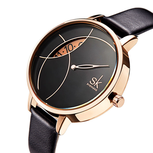 Women's Fashion Watch – Creative Mesh Strap, Simple Niche Brand Design