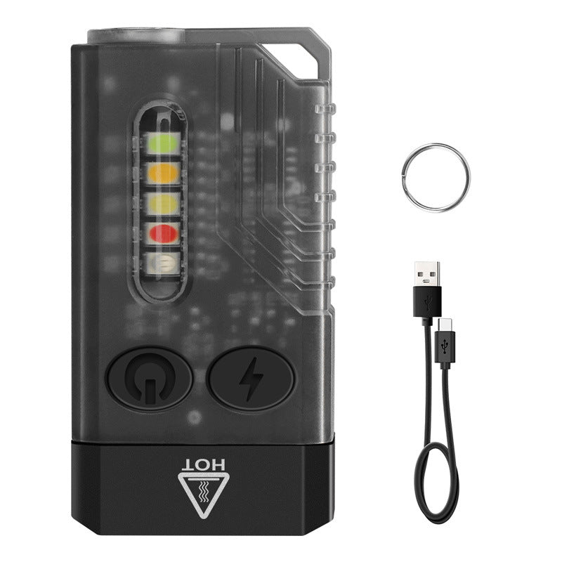 Mini Torch Security Light with Sound Alarm - Compact Warning Flashlight