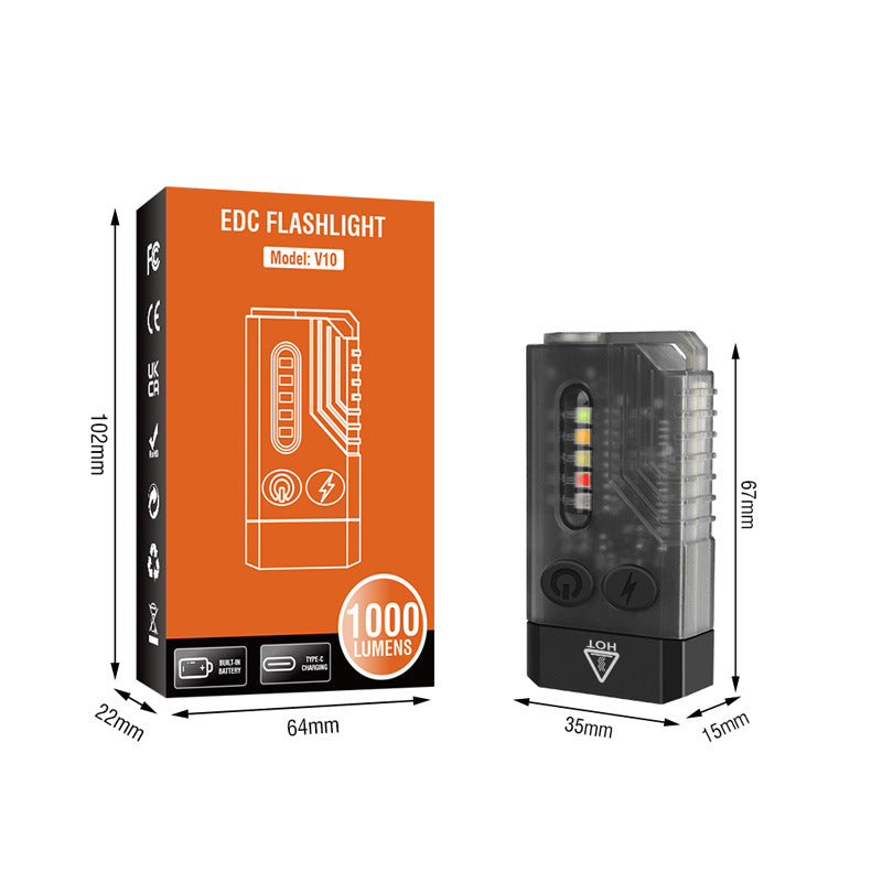 Mini Torch Security Light with Sound Alarm - Compact Warning Flashlight