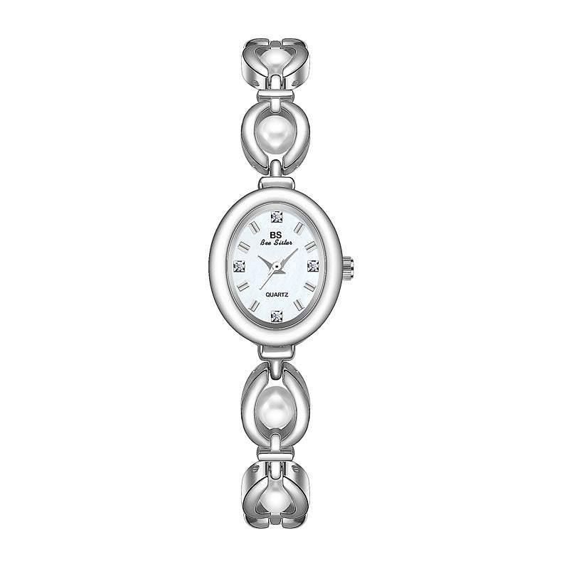 New Pearl Grace Women's Quartz Watch – Elegant Design in Gold, Silver, & Rose Gold