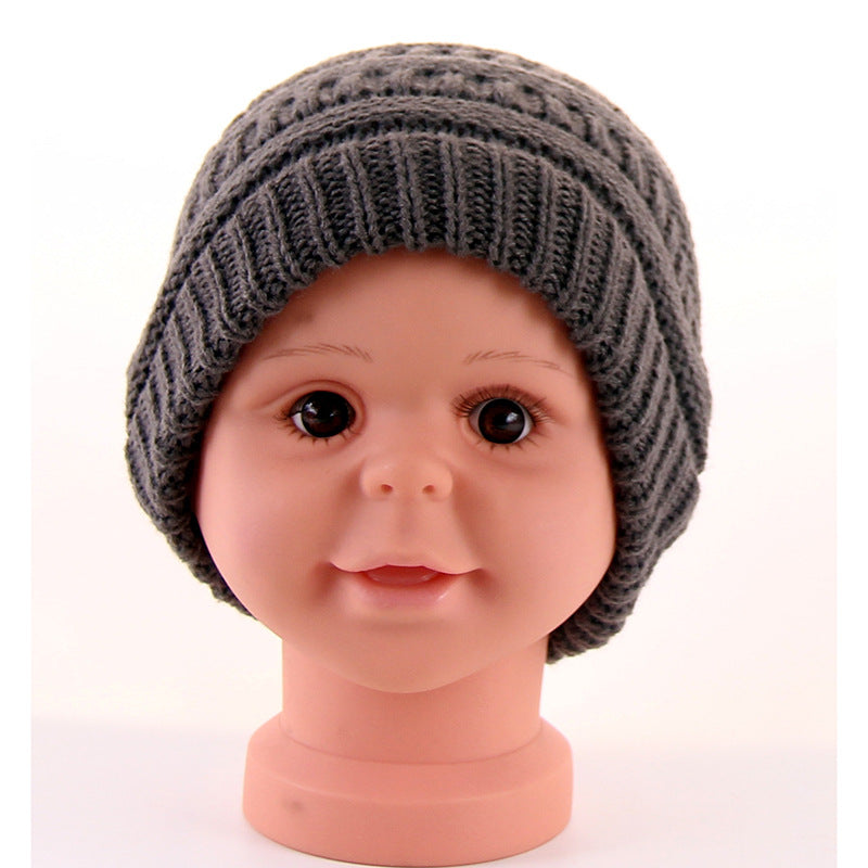 Children’s Wool Knitted Hat with Five-Pointed Star – Warm Winter Dome Cap