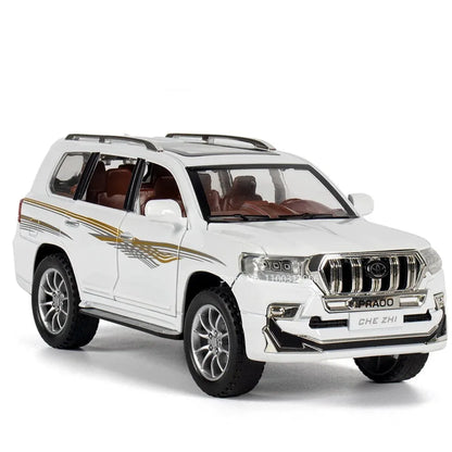 Diecast Escalade / Prado Model Car – Alloy Toy With Sound, Light, Opening Doors & Pull Back Function