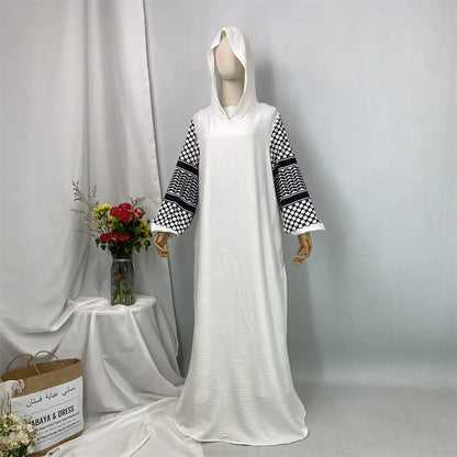 Ramadan Hooded Abaya Dress For Women – Modest Turkey Kaftan Islamic Hijab Robe Dubai Style