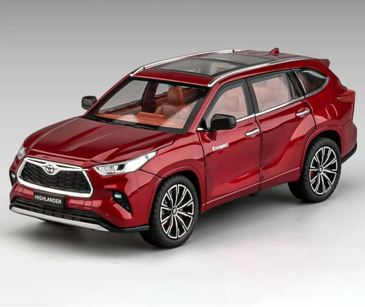 1:24 Toyota Highlander SUV Diecast Model – Alloy Toy with Sound & Light