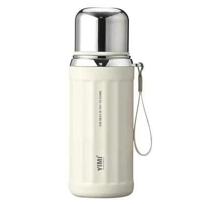 Stainless Steel Roman Column Vacuum Flask - Outdoor Coffee & Water Cup