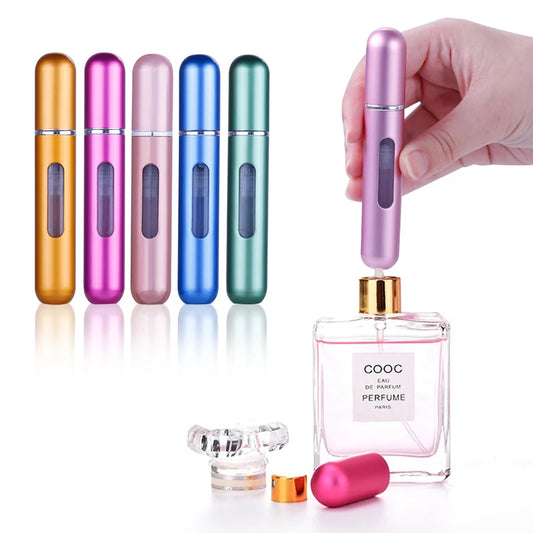 5ml Refillable Travel Perfume Spray Bottle – Bottom Charge, Portable & Eco-Friendly