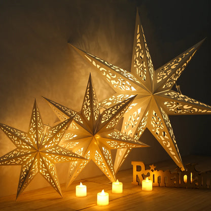 Eid Mubarak Hollow Star Pendant – Ramadan Home Decor 2025