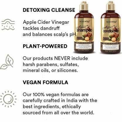 Gentle Apple Cider Vinegar Shampoo & Conditioner – Anti-Dandruff, Hydrating, Gloss-Boosting Treatment for Dry Hair