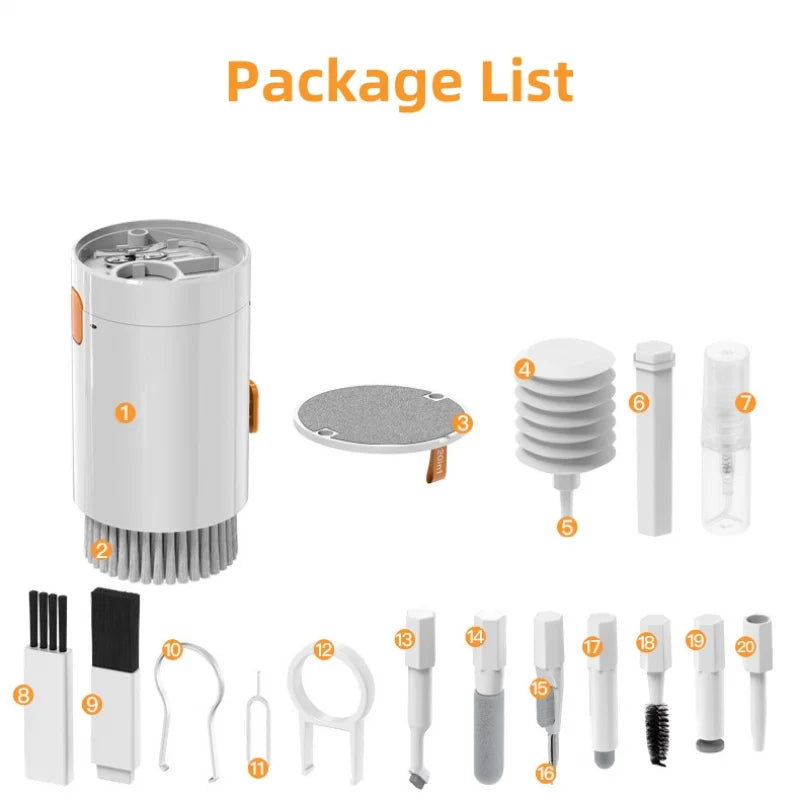 20-in-1 Multi-Functional Cleaning Tool Set for Cameras, Laptops, Phones, Keyboards, and Earphones