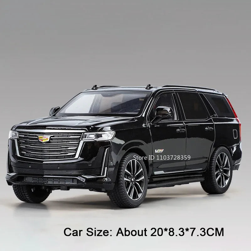 Diecast Escalade / Prado Model Car – Alloy Toy With Sound, Light, Opening Doors & Pull Back Function