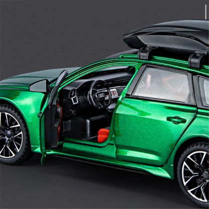 AUDI RS6 Avant Station Wagon Diecast Metal Car Model With Sound & Light – Luxury Alloy Toy Vehicle For Kids & Collectors