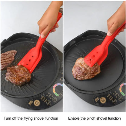 Versatile 2-in-1 Non-Stick Silicone Spatula with Ergonomic Handle for Outdoor Cooking