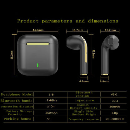 Wireless Bluetooth Earbuds – Noise-Canceling, Waterproof, In-Ear Sports Headphones