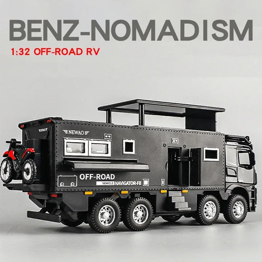 1:32 Mercedes Benz Nomadism RV Toy Car – Alloy Diecast Model with Sound & Light