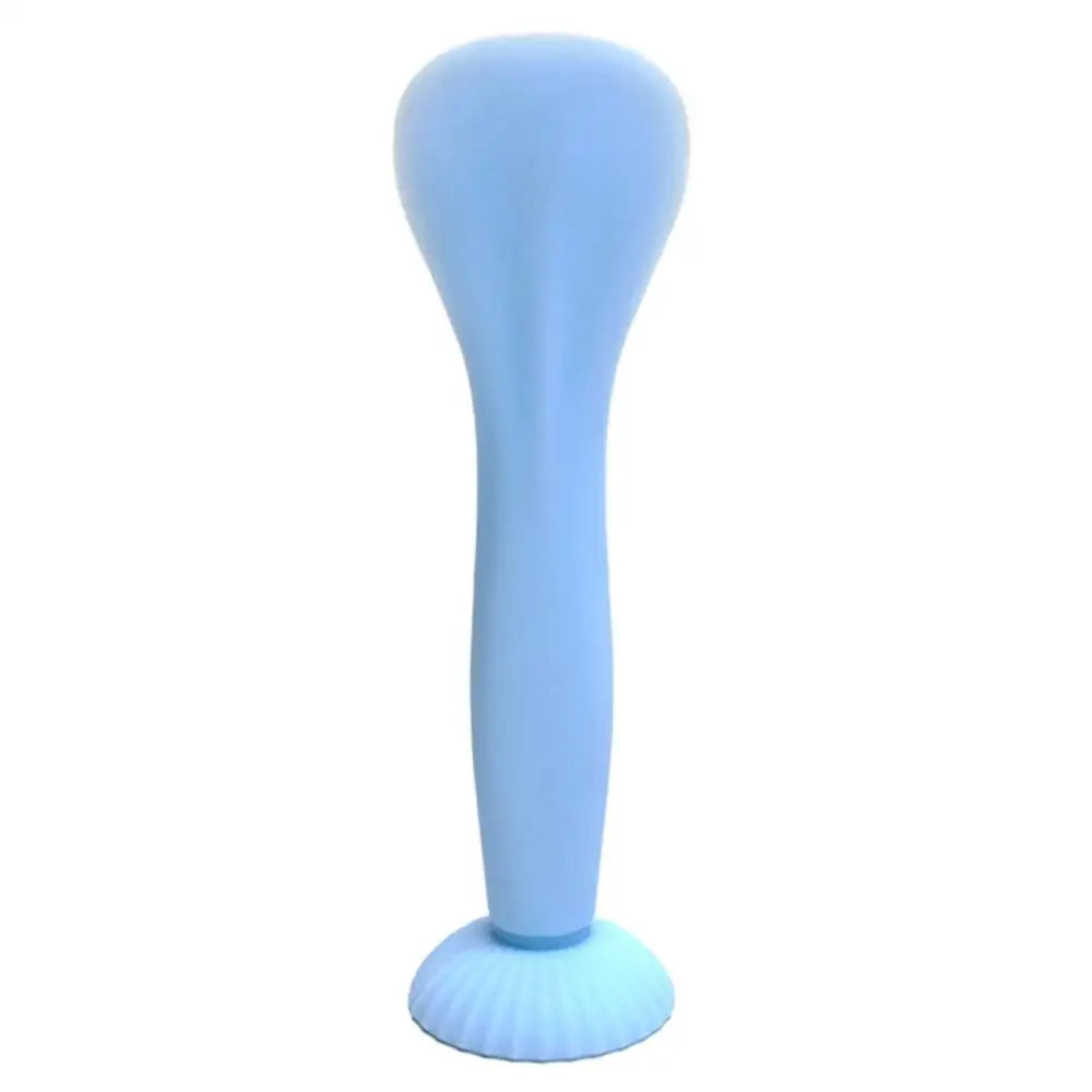 Diaper Cream Applicator Spatula – Flexible Silicone Baby Bum Brush with Suction Cup (Beige/Sky Blue)